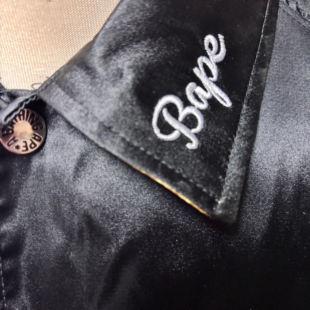 🔥 BAPE Japan Mens Silk Tiger Embroidered Sukajan Jacket L Black Gold 🔥 - Picture 10 of 16